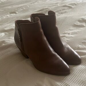 Frye Chestnut Leather Ankle Booties